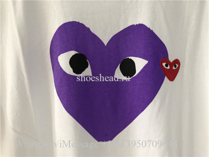 Comme Des Garcons Play Shirt With Purple Pattern