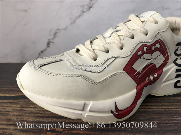 Gucci Rhyton Vintage Sneaker With Mouth Print