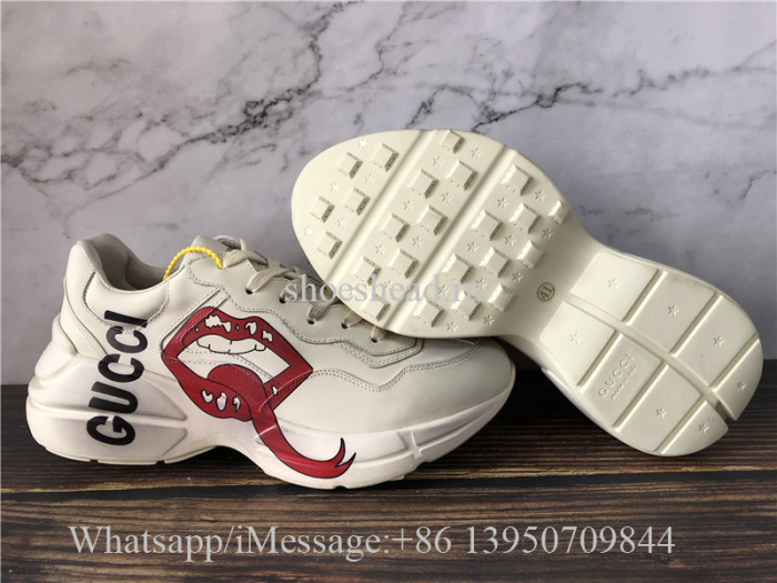 Gucci Rhyton Vintage Sneaker With Mouth Print