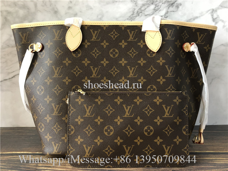 Original Louis Vuitton Monogram Ballerine Neverfull GM Bag With Apricot