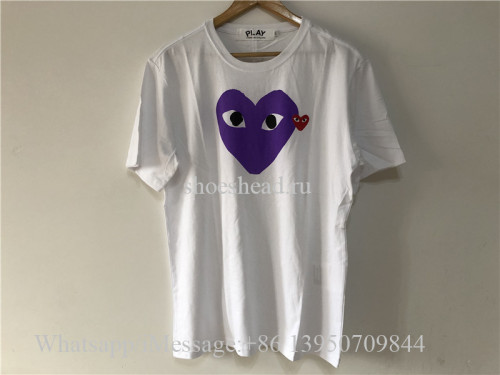 Comme Des Garcons Play Shirt With Purple Pattern