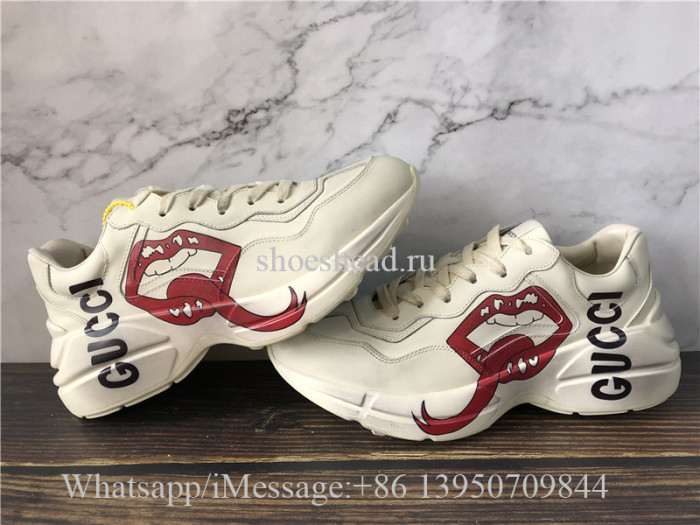 Gucci Rhyton Vintage Sneaker With Mouth Print