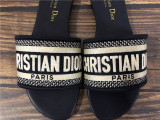 Christian Dior Embroidered Dway Sandals Slides Navy Blue