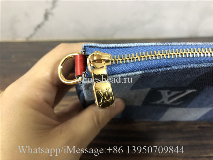 Original Louis Vuitton Denim Multi Pochette Accessoires Bag