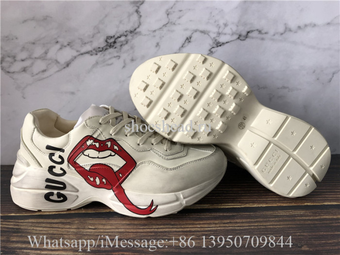 Super Quality Gucci Rhyton Vintage Sneaker With Mouth Print