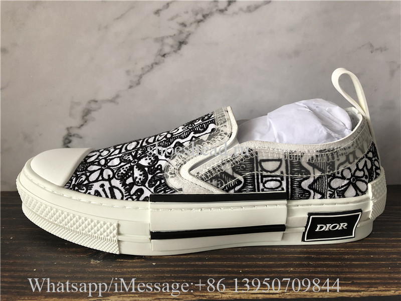 Dior B23 Low Top Oblique White Black