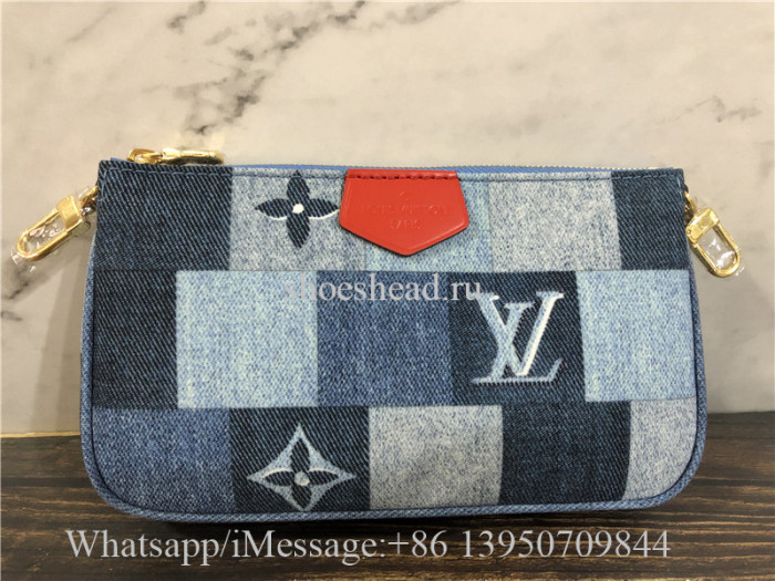 Original Louis Vuitton Denim Multi Pochette Accessoires Bag