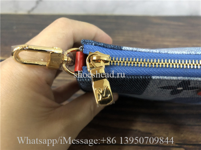Original Louis Vuitton Denim Multi Pochette Accessoires Bag