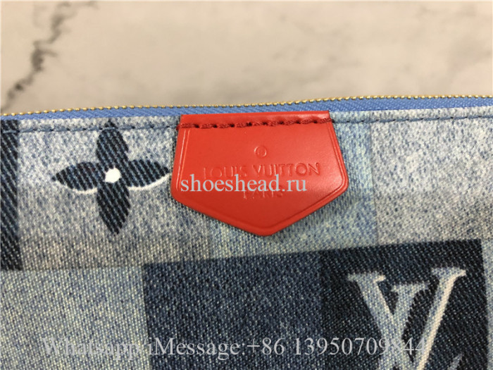 Original Louis Vuitton Denim Multi Pochette Accessoires Bag
