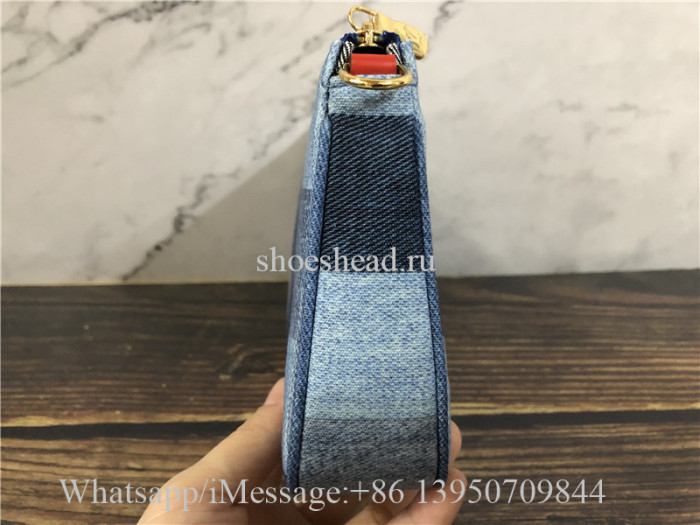 Original Louis Vuitton Denim Multi Pochette Accessoires Bag