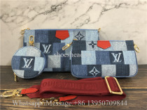 Original Louis Vuitton Denim Multi Pochette Accessoires Bag