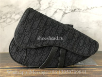 Original Dior Saddle Bag Oblique Jacquard Black