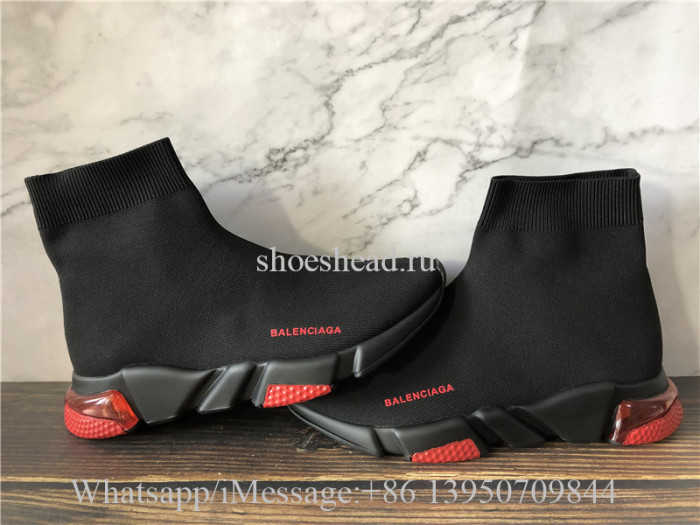 Balenciaga Speed Trainer Black Red Air Bubble Sole