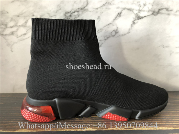 Balenciaga Speed Trainer Black Red Air Bubble Sole