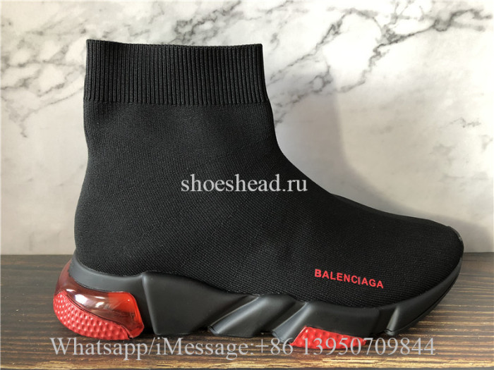 Balenciaga Speed Trainer Black Red Air Bubble Sole