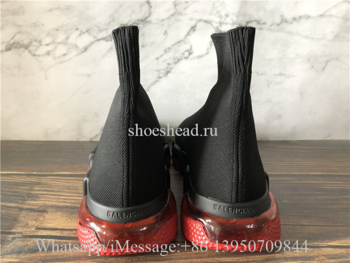 Balenciaga Speed Trainer Black Red Air Bubble Sole