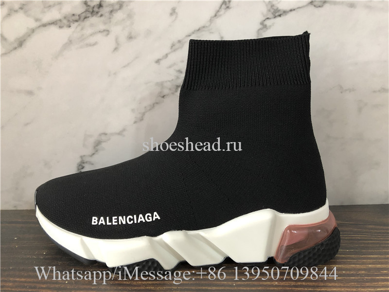 balenciaga speed trainer black and pink