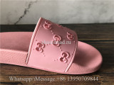 Gucci Rubber Cutout Slide Pink