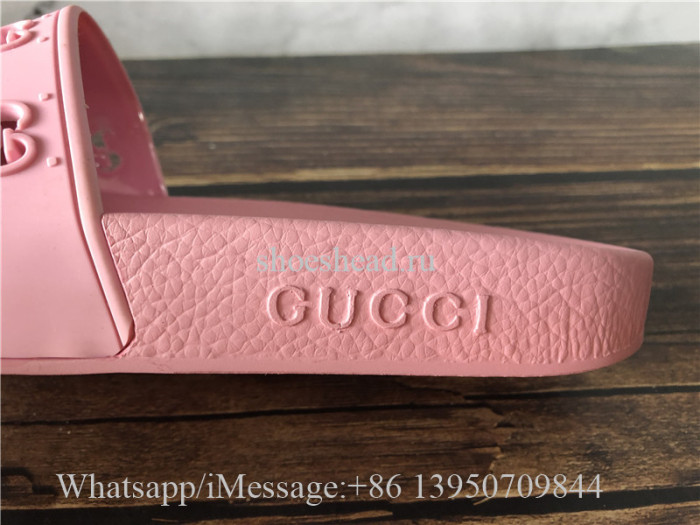 Gucci Rubber Cutout Slide Pink