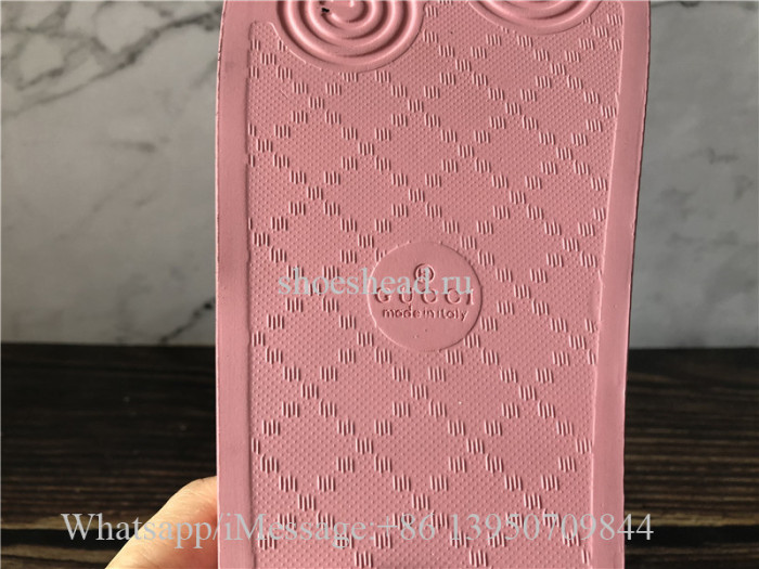 Gucci Rubber Cutout Slide Pink