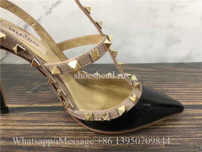 Valentino Garavani Patent Rockstud Caged Pump 100mm