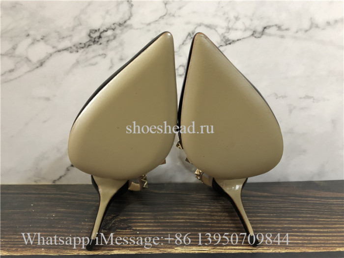 Valentino Garavani Patent Rockstud Caged Pump 100mm