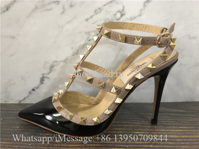 Valentino Garavani Patent Rockstud Caged Pump 100mm