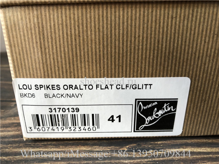 Christian Louboutin Spike Flat High Top Black Stadus