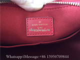 Original Louis Vuitton Soufflot MM Monogram Canvas Leather Bag Cerise M44818