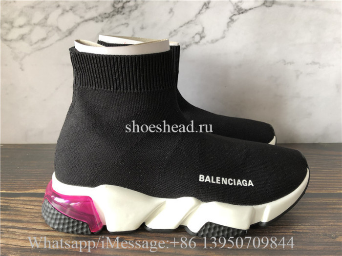 Balenciaga Speed Trainer Air Bubble Black Rose Pink