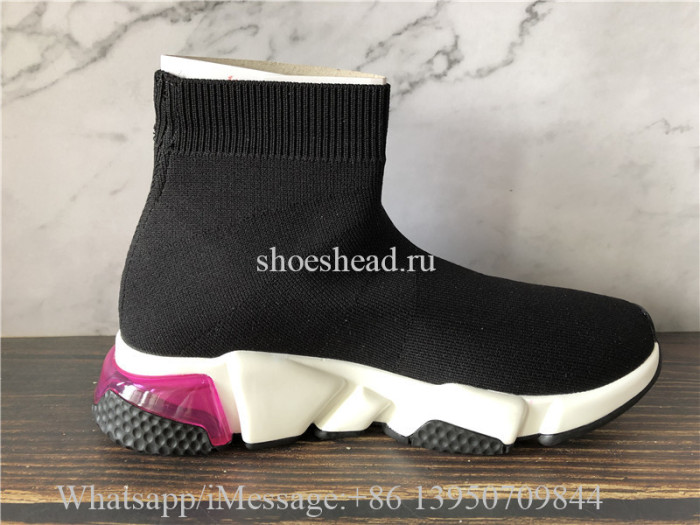Balenciaga Speed Trainer Air Bubble Black Rose Pink
