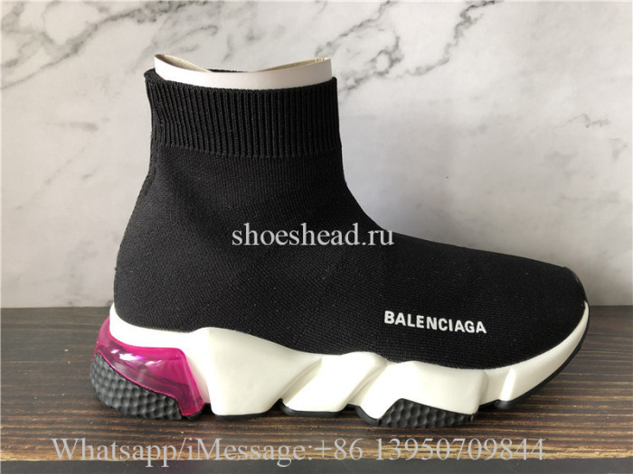 Balenciaga Speed Trainer Air Bubble Black Rose Pink