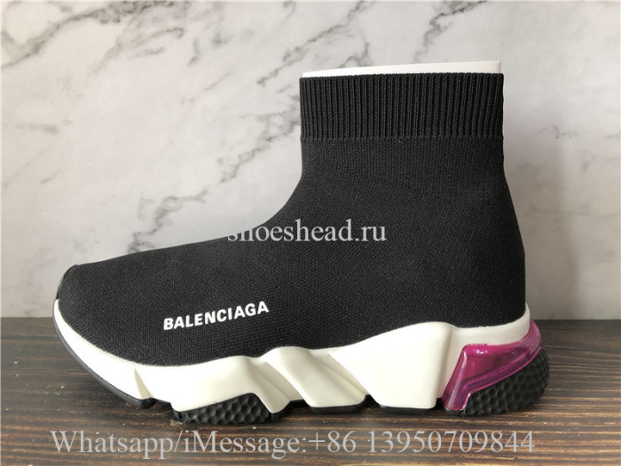 Balenciaga Speed Trainer Air Bubble Black Rose Pink