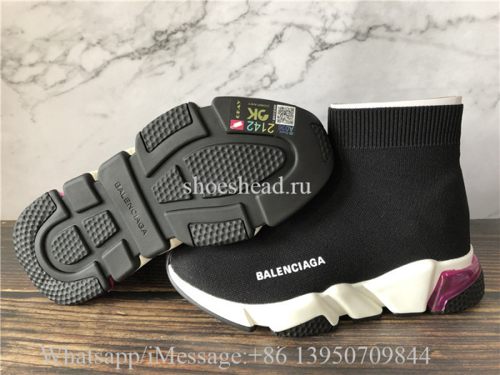 Balenciaga Speed Trainer Air Bubble Black Rose Pink