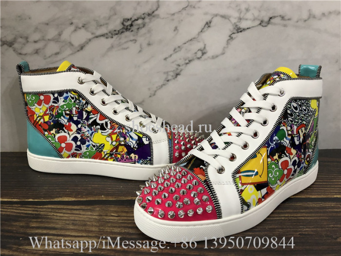 Christian Louboutin Spike Flat High Top Shoes