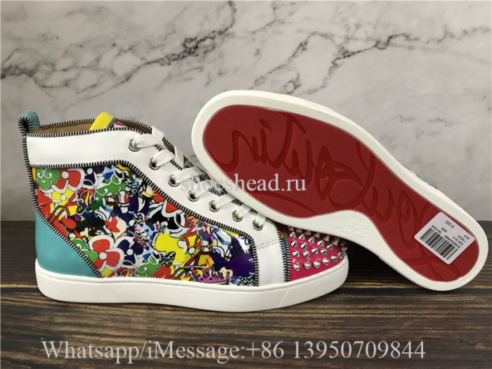 Christian Louboutin Spike Flat High Top Shoes