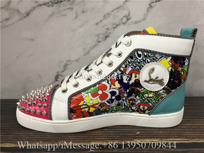 Christian Louboutin Spike Flat High Top Shoes
