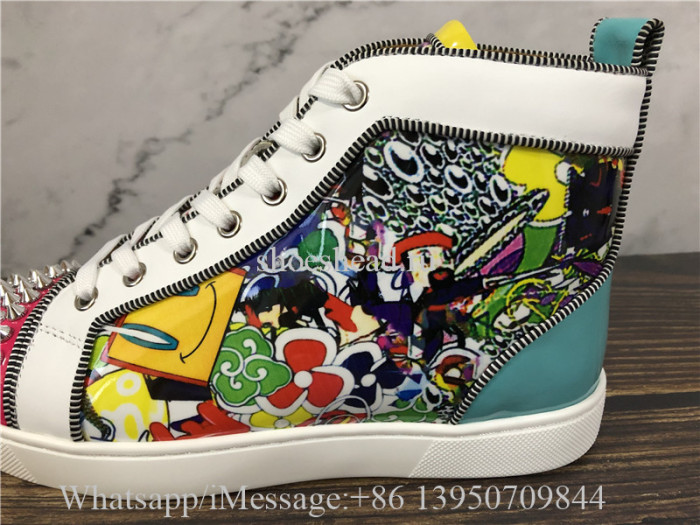 Christian Louboutin Spike Flat High Top Shoes