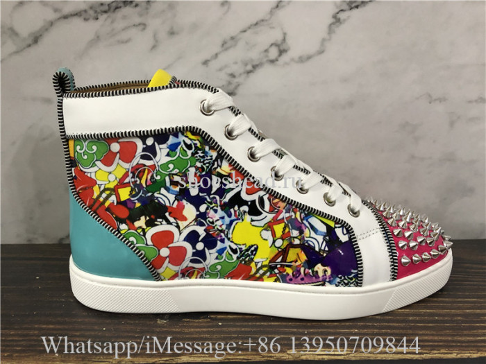 Christian Louboutin Spike Flat High Top Shoes
