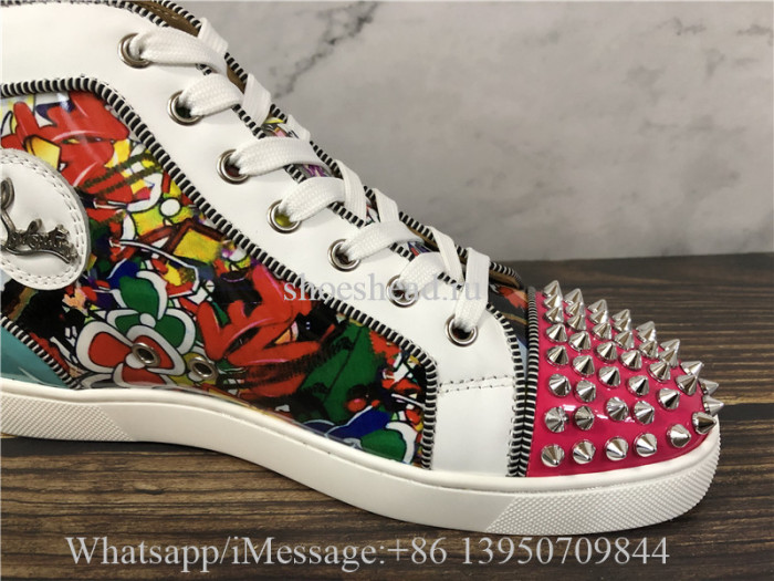 Christian Louboutin Spike Flat High Top Shoes