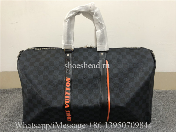 Original Quality Louis Vuitton Keepall Bandoulière 55 Damier Cobalt Canvas Duffle