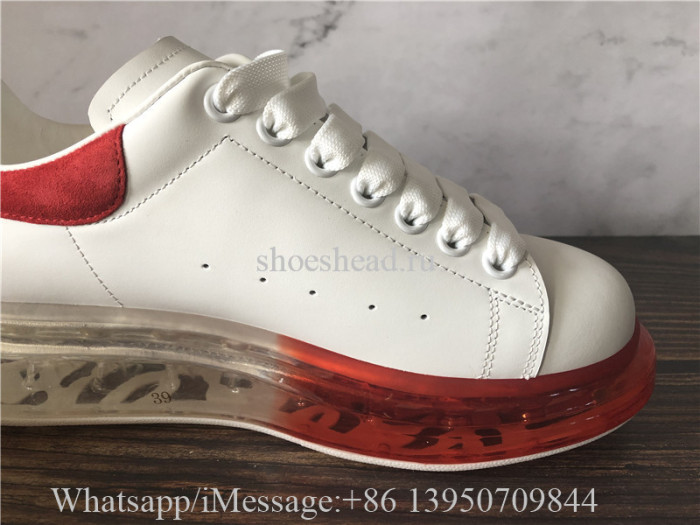 Super Quality Alexander McQueen Oversized Sneaker White Red Suede Air Bubble