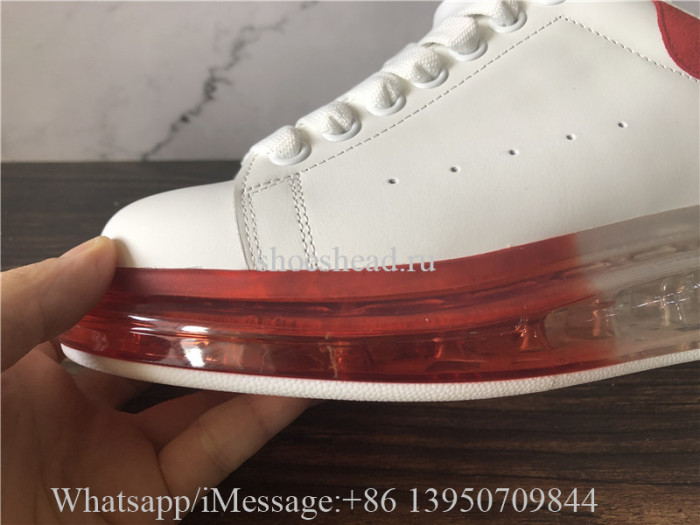 Super Quality Alexander McQueen Oversized Sneaker White Red Suede Air Bubble
