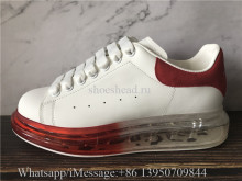 Super Quality Alexander McQueen Oversized Sneaker White Red Suede Air Bubble