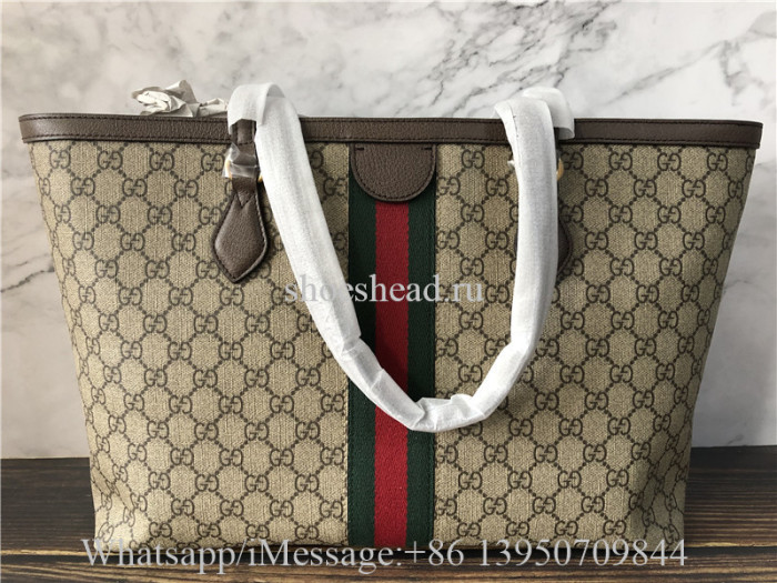 Original Gucci Ophidia GG Medium Tote Beige Bag