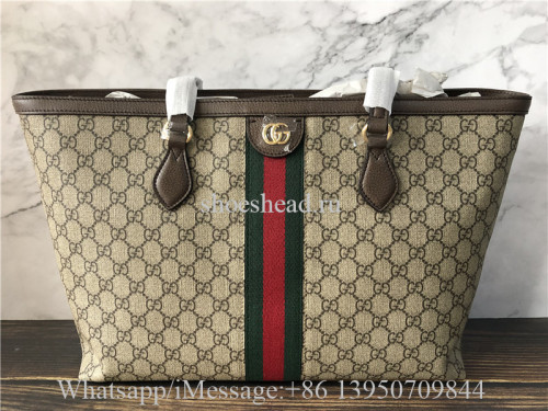 Original Gucci Ophidia GG Medium Tote Beige Bag