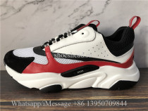 Super Quality Dior B22 Sneaker Black Calfskin Technical Knit Red Black White