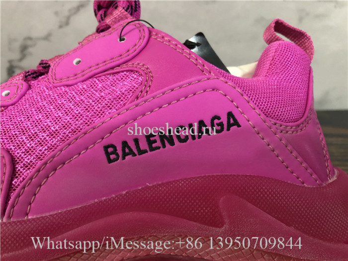 Super Quality Balenciaga Triple S Clear Sole Trainer Rose Pink