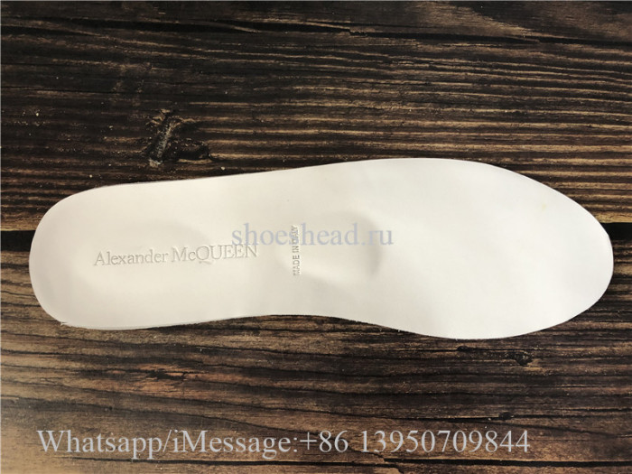 Super Quality Alexander McQueen Oversized Leather Platform Sneaker White Ballroom Blue