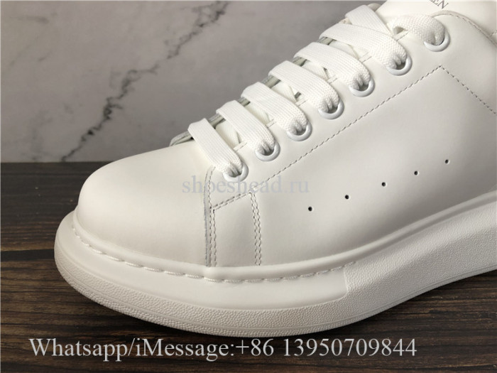 Super Quality Alexander McQueen Oversized Leather Platform Sneaker White Ballroom Blue